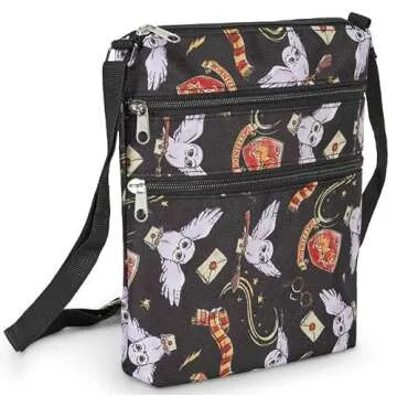 Crossbody Bags for Women, Harry Potter, Hogwarts Gryffindor, Officially Licensed Small Sling Bag, Shoulder Bag, Shoulder Bag, Travel Purse for Passport, Wizarding World Fans, Adults & Teens