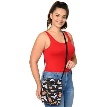 Crossbody Bags for Women, Harry Potter, Hogwarts Gryffindor, Officially Licensed Small Sling Bag, Shoulder Bag, Shoulder Bag, Travel Purse for Passport, Wizarding World Fans, Adults & Teens