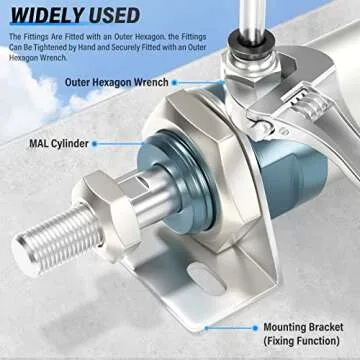 TAILONZ Push-in Connect Fittings 6mm Tube NPT 10 Pack