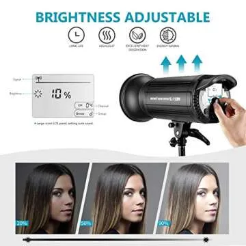 Neewer 150W LED Video Light White 5600K Version Continuous Lighting, CRI 95+ with 2.4G Remote Control and Reflector, Bowens Mount for Video Recording, Portrait Photography, Outdoor Shooting （SL-150W）