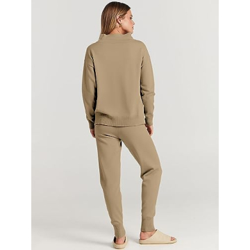 Cozy ANRABESS Turtleneck Sweater Pants Set for Women