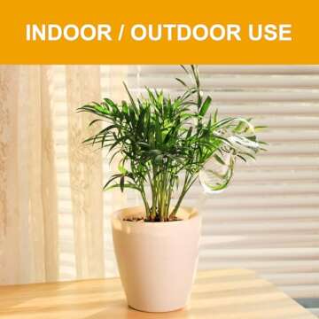 KiKiHeim Plant Watering Globes, Hand Blown Clear Glass Self Watering Globes, Automatic Plant Waterer Bulbs for Indoor & Outdoor, 2 Mushroom