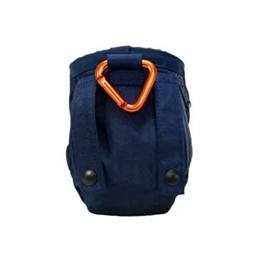 Kurgo Go Stuff It Dog Treat Bag, Training Treat Pouch Bag for Dogs, Treat Pouches for Pets, Hands-Free Pouch Waist, Reflective, Includes Carabiner, MOLLE-Compatible (Navy Blue)