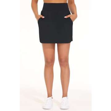 THE GYM PEOPLE Women's Golf Skort Tennis High Waist Lightweight Athletic Casual Skirts Built-in Shor...