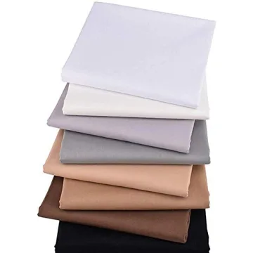 Aubliss 8pcs Fat Quarter Fabric Bundles (100% Cotton - 19.6‘’ x 19.6‘’ / 50cm x 50cm) Quilti...