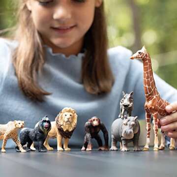 Schleich Wild Life Realistic Safari Animal Figurine Playset - 7-Piece Wildlife Safari Toy Animal Fig...