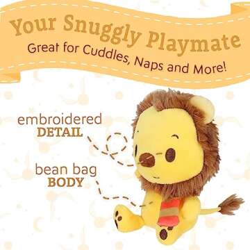 KIDS PREFERRED Harry Potter Gryffindor Lion Plush Stuffed Animal with Red and Gold Striped Scarf Hogwarts House Collectible for Babies, Toddlers, and Kids 6 Inches