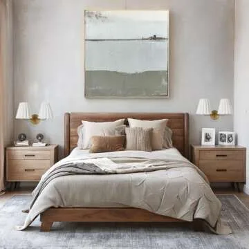 Antique Brass Wall Sconce, Double Living Room Wall Sconce with Fluted Linen Shade, Bedroom Wall Sconce, Indoor Light Fixture