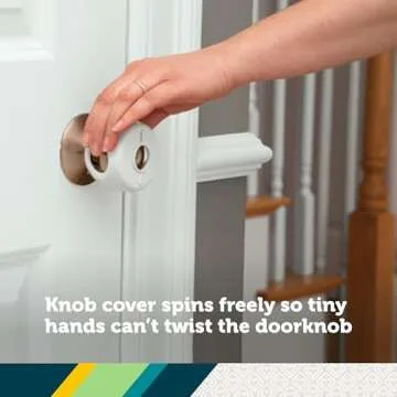 Safety 1st Parent Grip Door Knob Covers 3 Pack, Crystal Clear