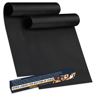 Meegoo Oven Liners 2 Pack - Heavy Duty Teflon Mats for Easy Clean Cooking