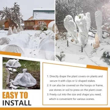 KYATE Plant Covers Freeze Protection Blankets 10Ft x 30Ft Reusable Floating Row Cover 1.0 oz/yd² Garden Fabric Plant Cover for Winter Frost Sun Wind Pest Protection