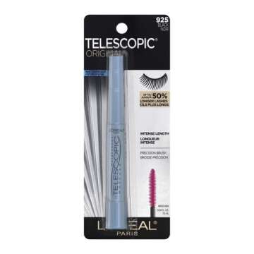 L’Oréal Paris Makeup Telescopic Original Lengthening, Lash Separating Mascara with Dual Precision...