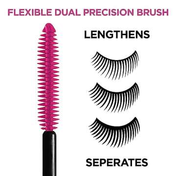 L’Oréal Paris Makeup Telescopic Original Lengthening, Lash Separating Mascara with Dual Precision Brush, Waterproof, Black, 0.27 Fl Oz., 1 Count (Pack of 2)