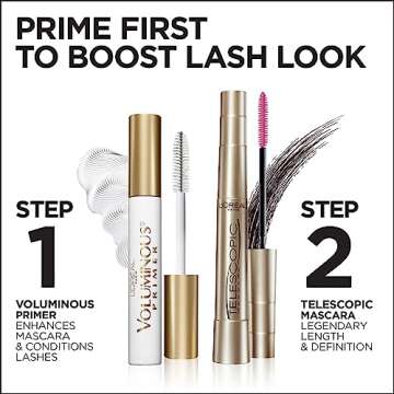 L’Oréal Paris Makeup Telescopic Original Lengthening, Lash Separating Mascara with Dual Precision Brush, Waterproof, Black, 0.27 Fl Oz., 1 Count (Pack of 2)