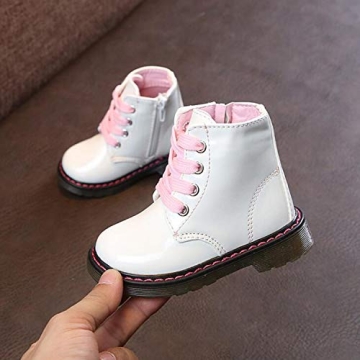 Stylish Toddler Girl Lace Up Waterproof Leather Boots