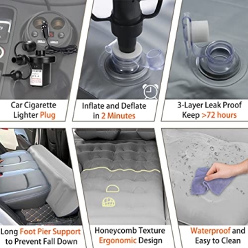 MOMERYAYA Car Air Bed Mattress for Travel & Camping