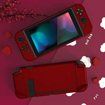 eXtremeRate Scarlet Red Back Cover for Nintendo Switch