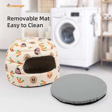 Niteangel Bunny Bed Big Guinea Pig Cave House Hideout for Rabbit Ferret Chinchilla Degu Hedgehogs Squirrel and Other Small Animals