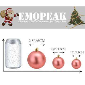 Emopeak Shatterproof Christmas Balls - Vibrant Tree Decor