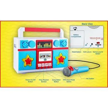 Mother Goose Club Karaoke Boombox with Mic and Lights