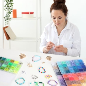 QUEFE 15000 Clay Beads Kit 144 Colors for Jewelry Crafting