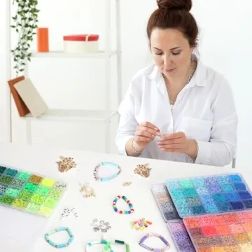 QUEFE 15000 Clay Beads Kit 144 Colors for Jewelry Crafting