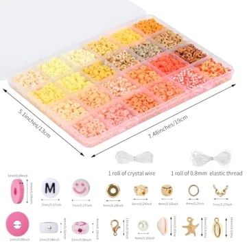 QUEFE 15000 Clay Beads Kit 144 Colors for Jewelry Crafting