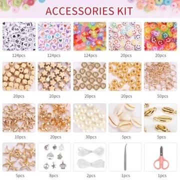 QUEFE 15000 Clay Beads Kit 144 Colors for Jewelry Crafting