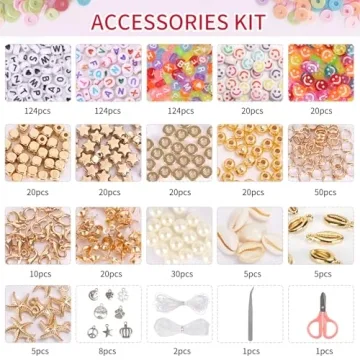 QUEFE 15000 Clay Beads Kit 144 Colors for Jewelry Crafting
