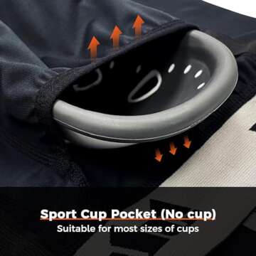 COOLOMG Boys Youth Padded Baseball Sliding Shorts w/Cup Pocket Compression Slider Shorts for Softball Football Lacross Hockey White M