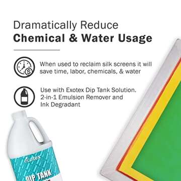 Ecotex® 30 Gallon Screen Printing Dip Tank Fits 6 Screens up to 23" x 31" Little Dipper Tank by Screen Print Direct