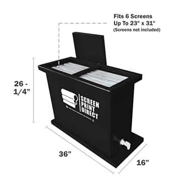 Ecotex® 30 Gallon Screen Printing Dip Tank Fits 6 Screens up to 23" x 31" Little Dipper Tank by Screen Print Direct