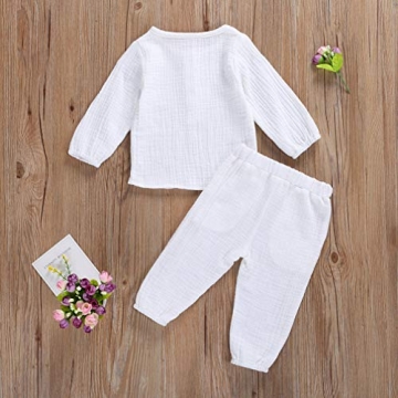 Toddler Baby Boy Girl Cotton Linen Pants Set for All Occasions