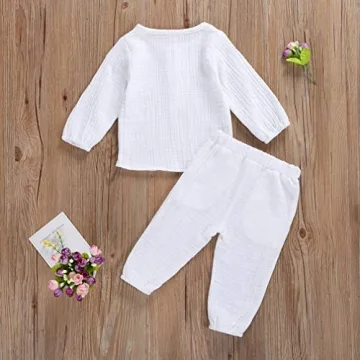 Toddler Baby Boy Girl Cotton Linen Pants Set for All Occasions