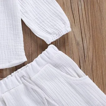 Toddler Baby Boy Girl Cotton Linen Pants Set for All Occasions