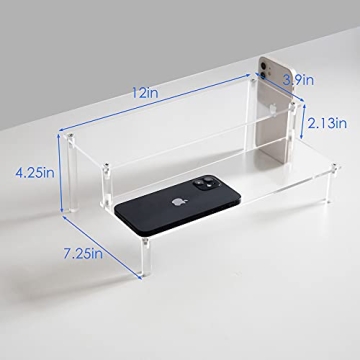 BYCY Clear 2 Tier Acrylic Display Stand for Collectibles