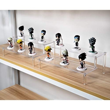 BYCY Clear 2 Tier Acrylic Display Stand for Collectibles