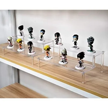 BYCY Clear 2 Tier Acrylic Display Stand for Collectibles