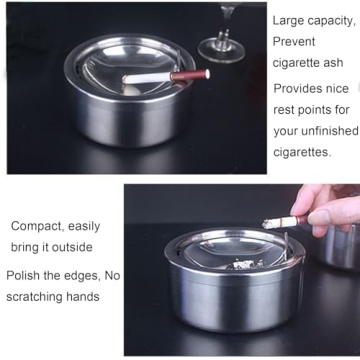 Hanlongyu Outdoor Windproof Ashtray for Smokers