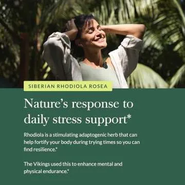 Gaia Herbs Rhodiola Rosea - Stress Support Supplement Traditionally for Supporting Healthy Stamina and Endurance - With Siberian Rhodiola Root Extract - 120 Vegan Liquid Phyto-Capsules (60-Day Supply)