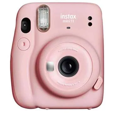 Fujifilm Instax Mini 11 Instant Film Camera, with Fujifilm instax Mini Instant Daylight Film Twin Pack, 20 Exposures (Blush Pink)