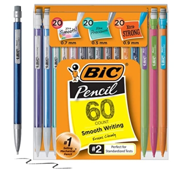BIC Mechanical Pencils Variety Pack 60 Count Assorted Sizes