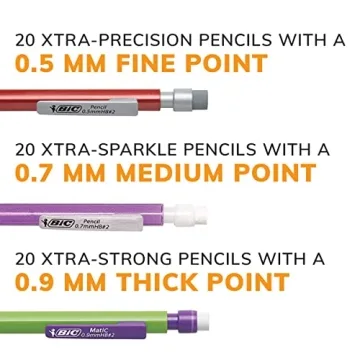 BIC Mechanical Pencils Variety Pack 60 Count Assorted Sizes