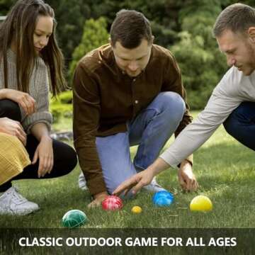 Aivalas Bocce Ball Set - Outdoor Backyard Game for All Ages