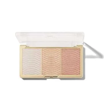 Milani Stellar Lights Highlighter Palette - Rose Glow - 3 Vegan, Cruelty-Free Face Powders for Glowi...
