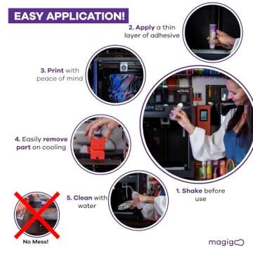 Magigoo - MPP2018 3D Printer Adhesive Glue - Long-Lasting and Reduces Warping for Polypropylene Filament on Flex Plate, Glass, PEI, Buildtak, Kapton - 3D Printing Accessories, Tools or Supplies(50ml)