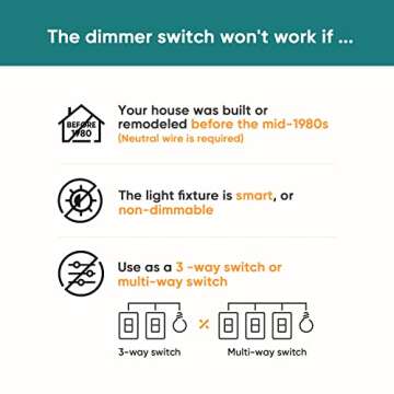 TREATLIFE Smart Dimmer Switch 4 Pack, Smart Switch Works with Alexa and Google Home, 2.4GHz WiFi Dim...