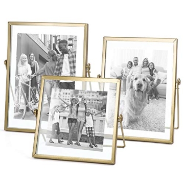 Elegant Glass Photo Frame Set - 3 Geometric Designs