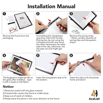 Elegant Glass Photo Frame Set - 3 Geometric Designs