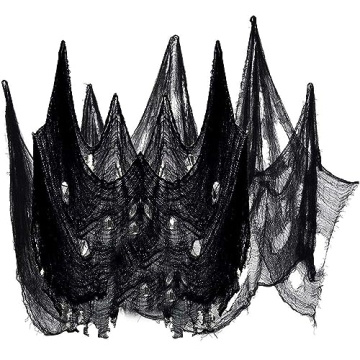 Premium Black Cheesecloth for Halloween Decor and Crafts